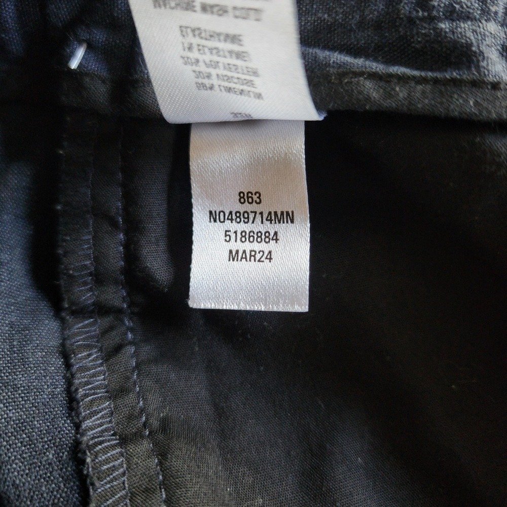 Nordstrom Linen Blend Trousers Mens 32R Navy Blue Excellent Slim Fit Drawstring - Picture 4 of 9